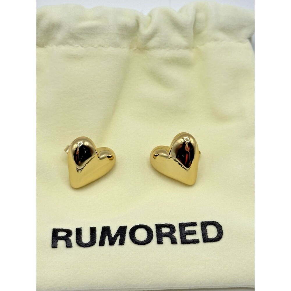 RUMORED Piece of my Heart Earrings Gold Stud Earrings NEW